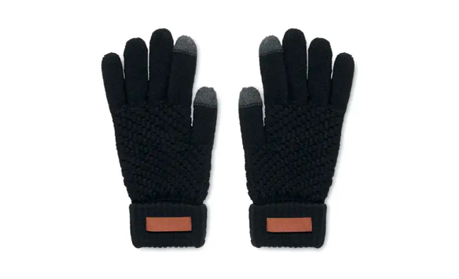 RPET Smartphone Touch Gloves Black