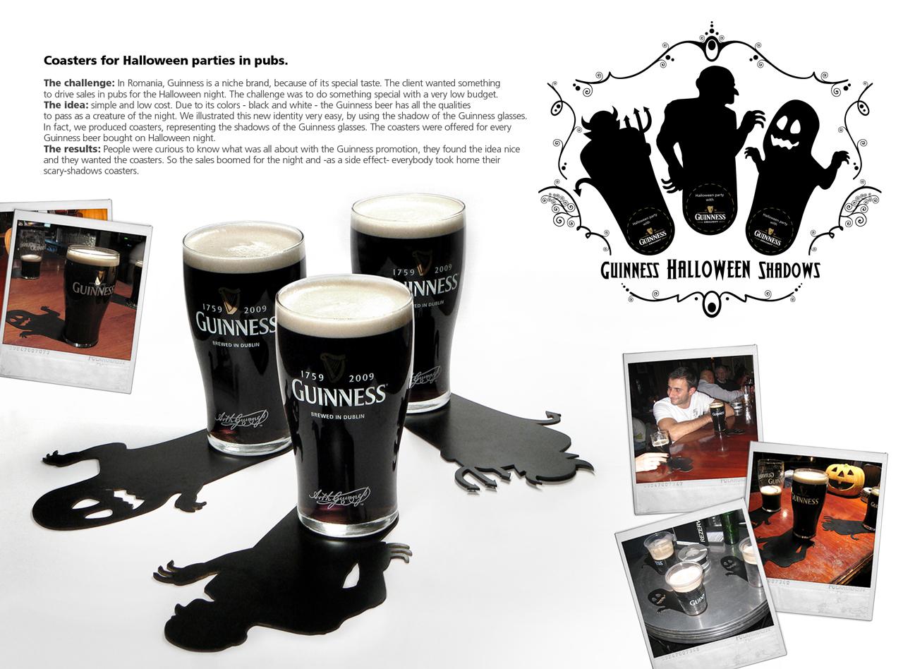 Guinness Halloween coasters