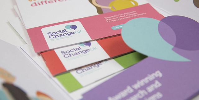 Social change uk brochures visual print and design