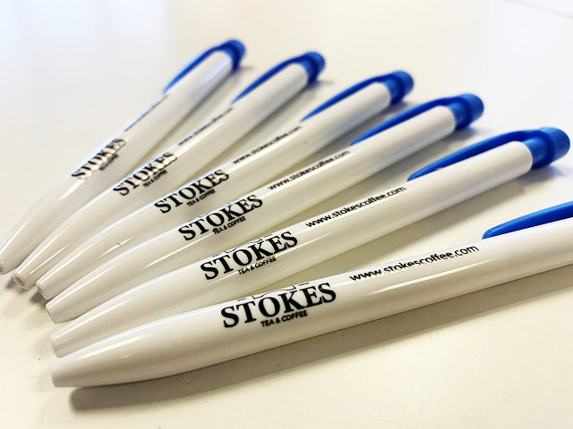 Stokes Coffee Pens Visual Print and Design