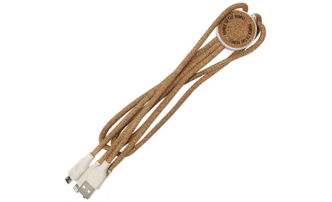 3 in 1 cork charging cable
