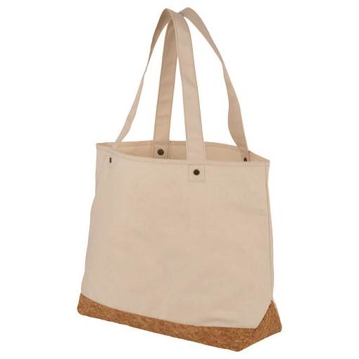 Thumbnail for 406 g/m cotton and cork tote bag