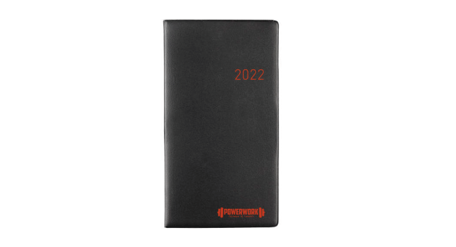 2022 weekly pocket diary black