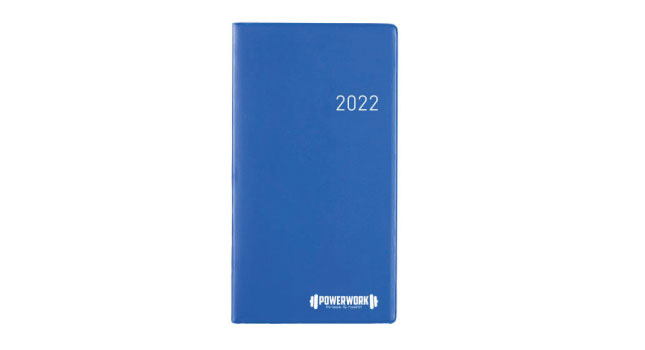 2022 weekly pocket diary blue
