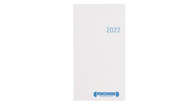 2022 weekly pocket diary white