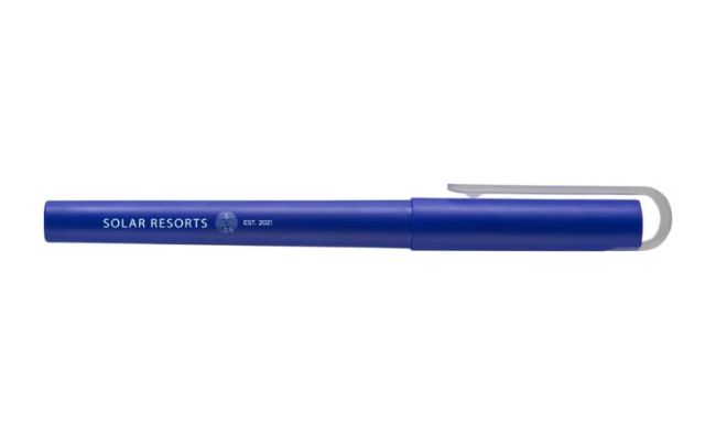 Blue recycled PET gel ballpoint pen