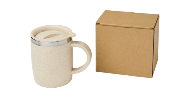 Thumbnail for Wheat straw 400ml insulated mug
