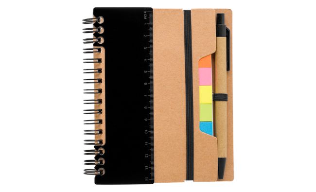 black recycled notebook