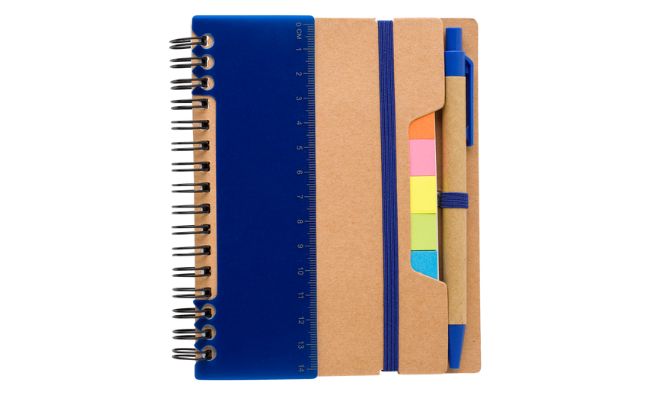 blue recycled notebook