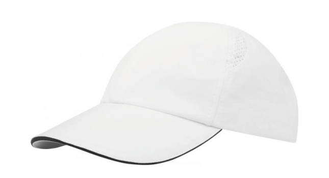 6 panel GRS recycled cool fit sandwich cap White