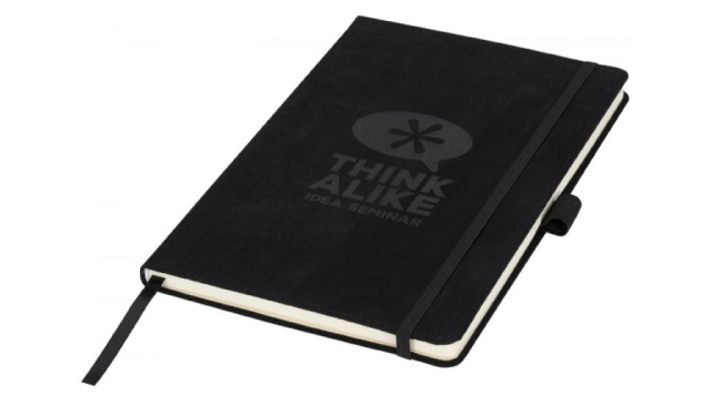 A5 suede notebook Black