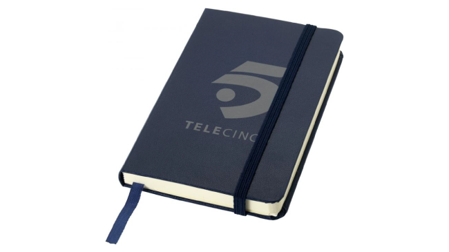 A6 hard cover pocket notebook dark blue