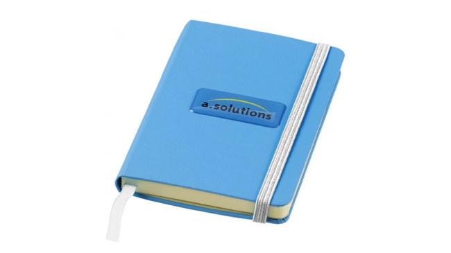 A6 hard cover pocket notebook light blue