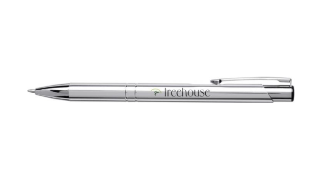 Aluminium click ballpoint pen chrome