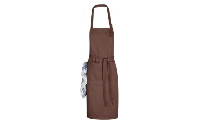 Apron with adjustable neck strap (Brown)
