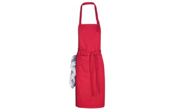 Apron with adjustable neck strap (Red)