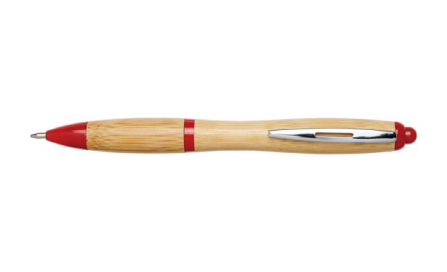 Bamboo ballpoint pen red