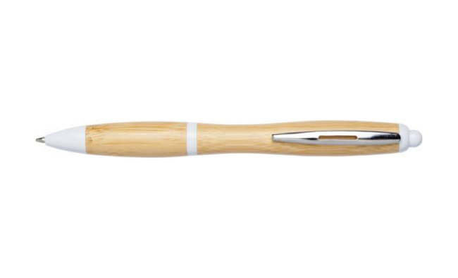 Bamboo ballpoint pen white