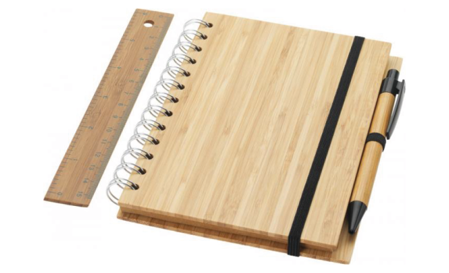Thumbnail for Bamboo notebook with pen and ruler