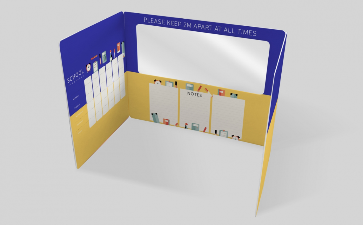 Classroom Protective Screens with Window Visual Print and Design