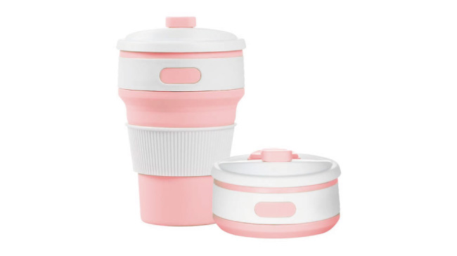 Collapsible Coffee Cups Pink