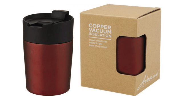 Copper vaccum insulated tumbler 180ml red