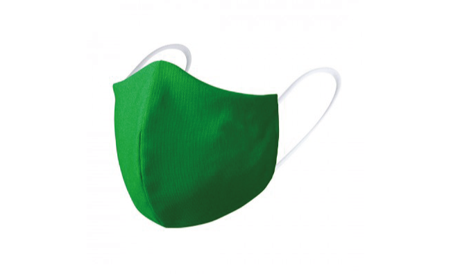 Double layer adult face mask green