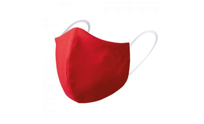 Double layer adult face mask red