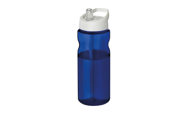 Eco 650 ml spout lid sport bottle (Blue and White)