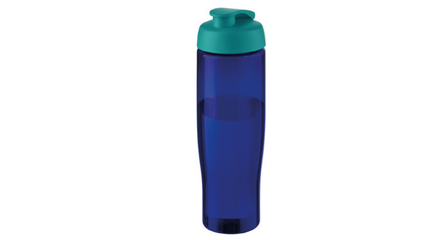 Eco 700ml sports bottle flip lid blue aqua