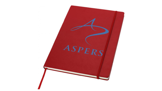 Executive A4 hard cover notebook red