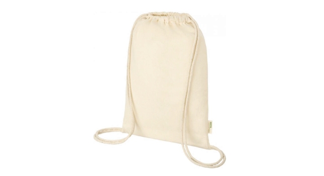 Thumbnail for GOTS organic cotton drawstring backpack