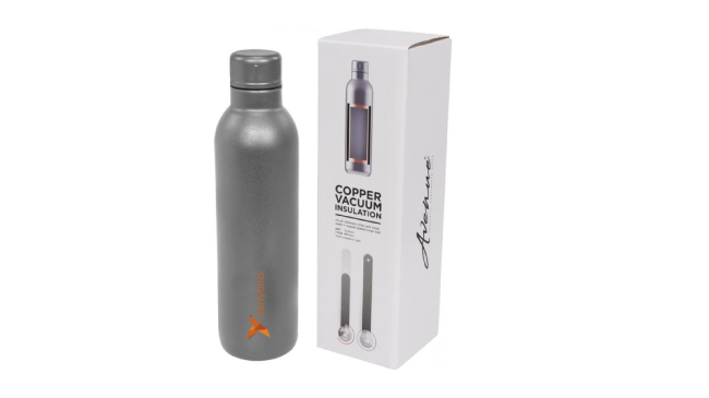 Grey Thor 510 ml copper vacuum insulated sport bottle