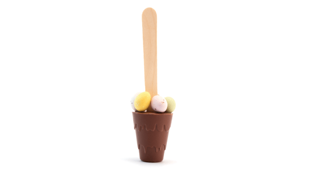 Hot chocolate spoon easter eggs