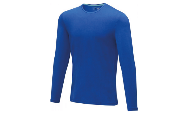 Long sleeve women's GOTS organic t shirt (Blue)