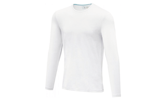 Long sleeve women's GOTS organic t shirt (White)