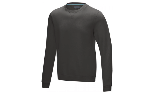 Men’s organic GRS recycled crewneck sweater Grey