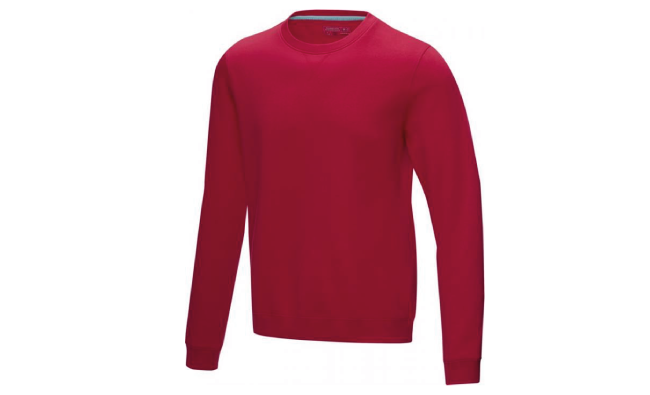 Men’s organic GRS recycled crewneck sweater Red