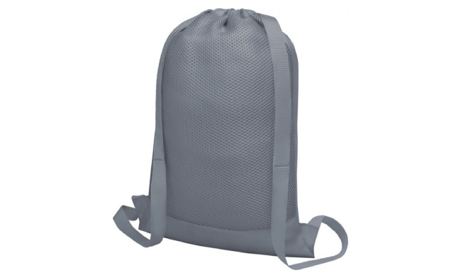 Mesh drawstring backpack grey