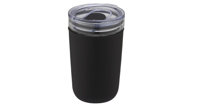 Recycled plastic glass tumbler 420ml black
