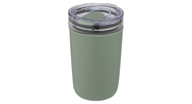 Recycled plastic glass tumbler 420ml green