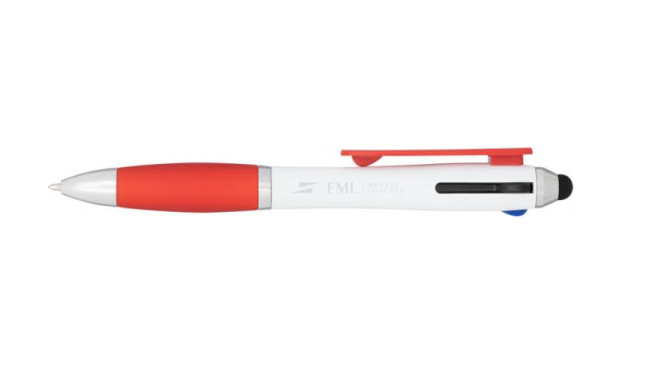 Red Nash 4 in 1 ballpoint pen