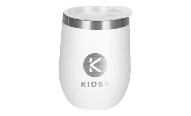 Reusable coffee cup white