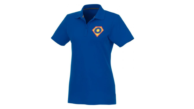 Short sleeve women's polo blue