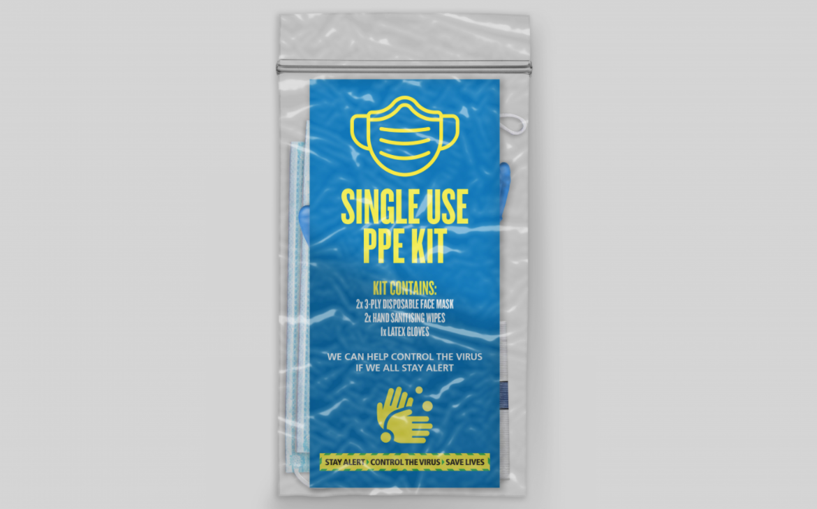 Single Use PPE Kits Branded Visual Print and Design
