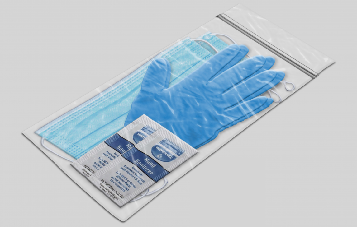 Single Use PPE Kits Items Visual Print and Design