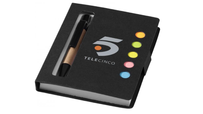 Sticky notes booklet with pen Black