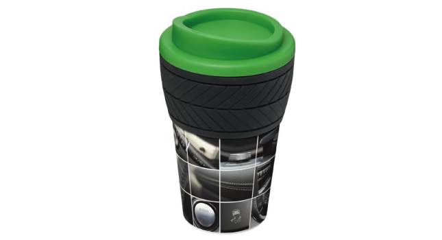 Tyre 350ml insulated tumbler green