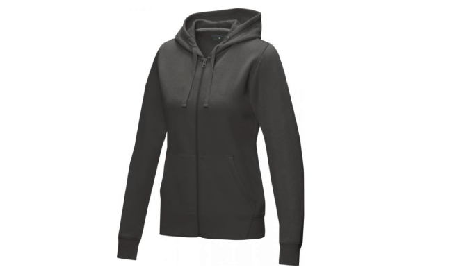 Women’s GOTS organic GRS recycled full zip hoodie (Grey)