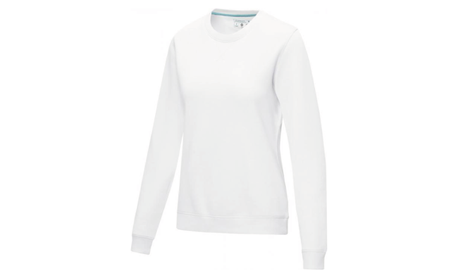 Women’s organic GRS recycled crewneck sweater white